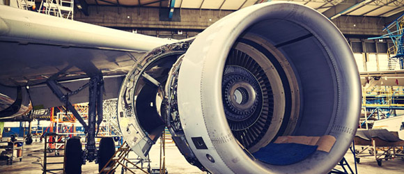 Steel used in aerospace industry - photo of aircraft engine