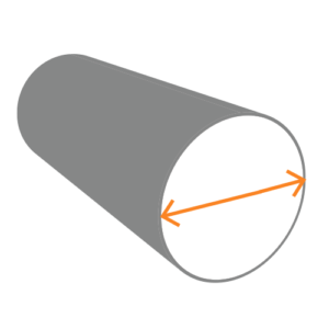 Bright round steel bar 3d illustration