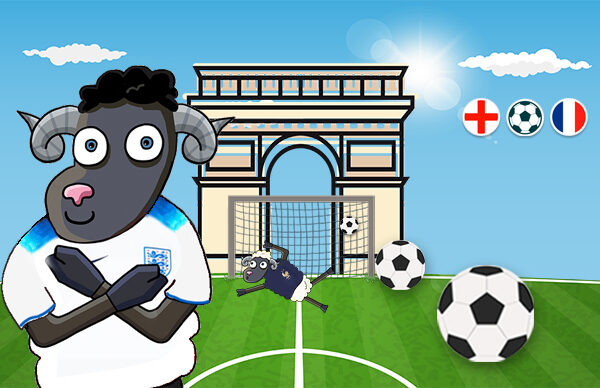 Image of OTIF wishing England good luck in England versus France World Cup 2022 match