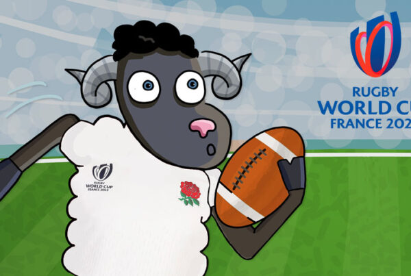 OTIF Sheep running with rugby ball