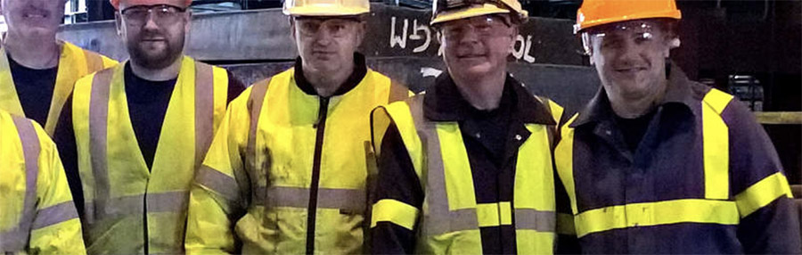 A group of British Steel workers