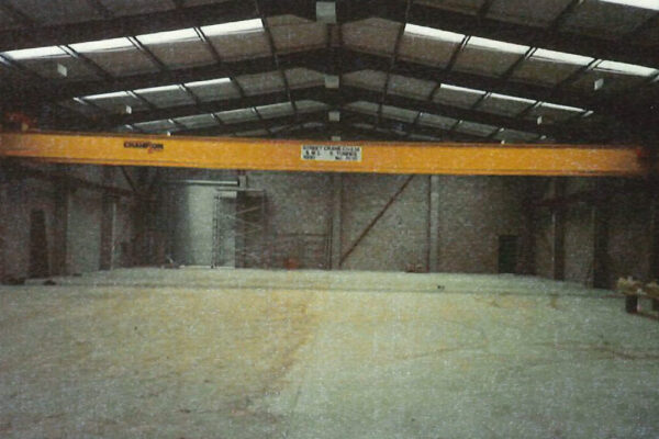 Archive footage of High Peak Steels empty warehouse
