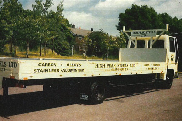 Archive footage of High Peak Steels first delivery truck