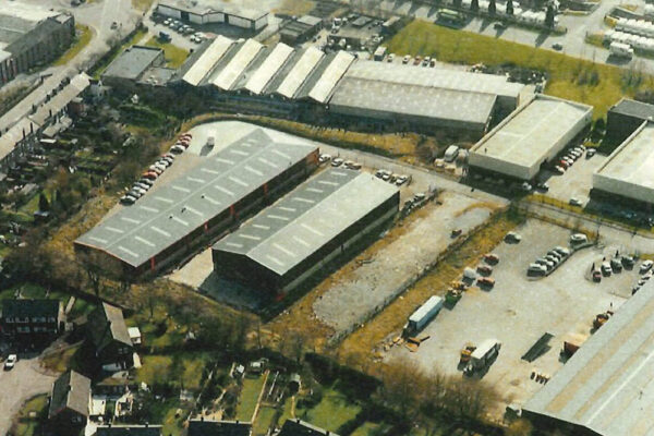 Archive footage of High Peak Steels warehouse
