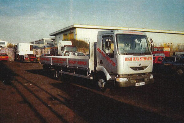 Archive footage of High Peak Steels truck