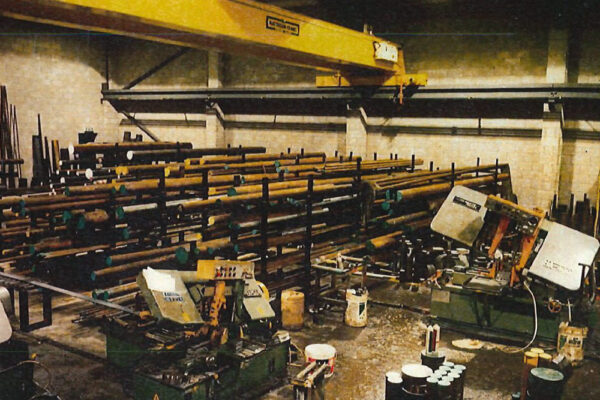 Archive footage of High Peak Steels warehouse