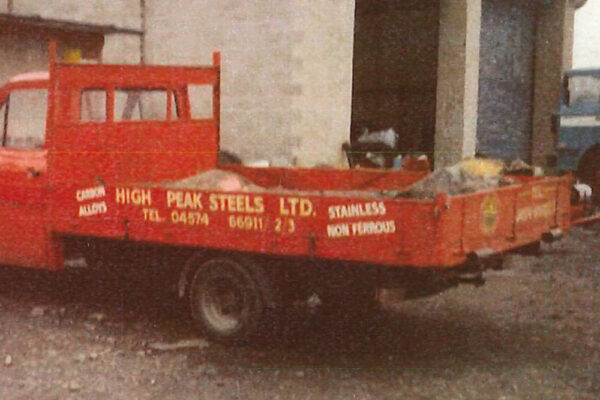 Archive footage of High Peak Steels first truck in red