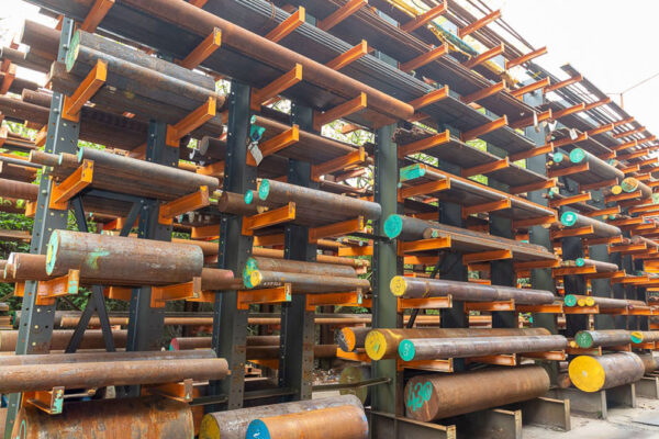 Round steel bars in stock and colour coded