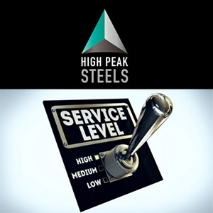 Steel stock service level - graphic with a high / low switch