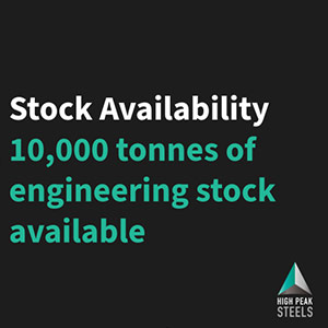 Steel stock availability typographic