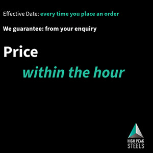 Steel stock price typographic