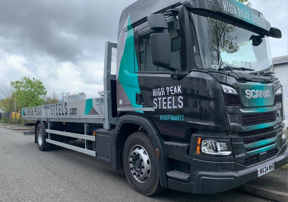 High Peak Steels delivery wagon side shot