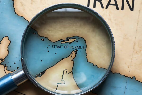 A map of steel supply disruption in Strait of Hormuz