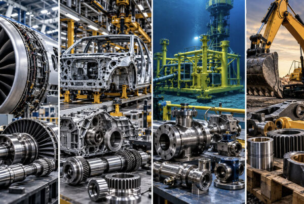 Engineering steel applications - photo montage
